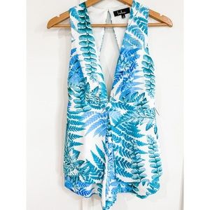 Palm print romper Small